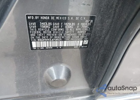 2020 Honda Fit Lx from USA, damaged, VIN 3HGGK5H43LM706525